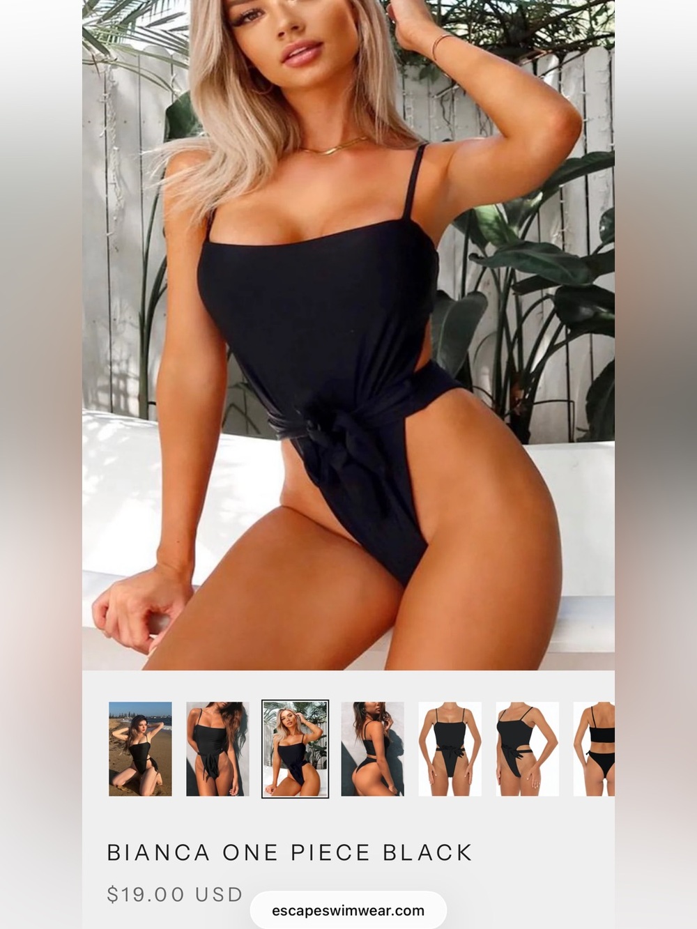 Escape Swimwear nwt size small Bianca One-Piece Swimsuit — Black never worn